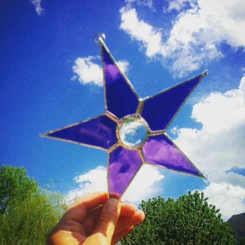 Image of Solid Star w/gem-stained glass