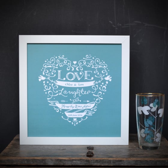 Image of Happily Ever After Personalised wedding day/anniversary print
