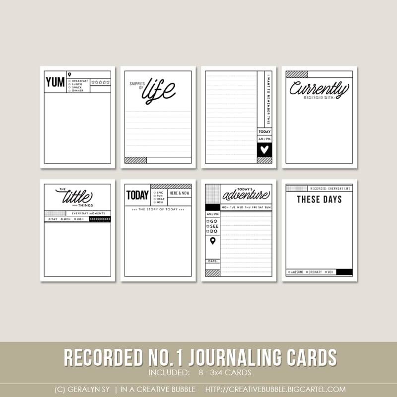 Image of Recorded Journaling Cards no.1 (Digital)