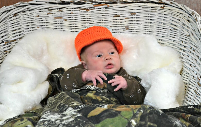 Image of Newborn Orange Hunting Hat