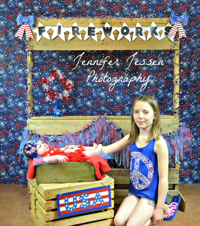 Image of Handmade 4th July Photography Backdrop