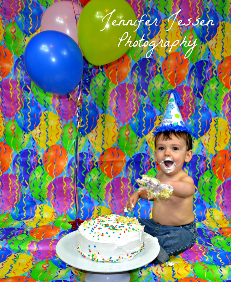 Image of Handmade Vinyl Cake Smash Backdrop