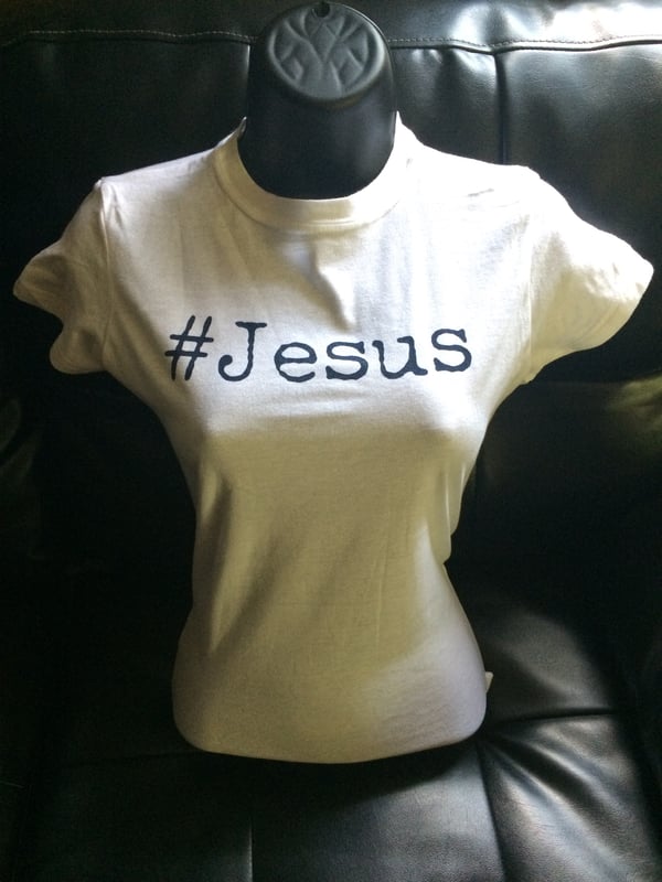 Image of White #Jesus Tee