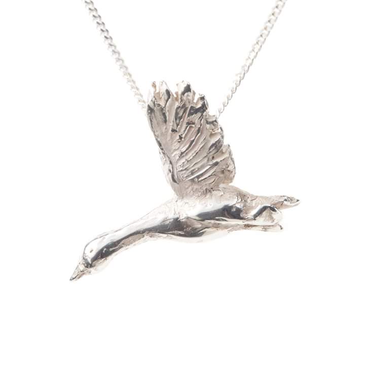 Image of Silver Snow Goose Necklace