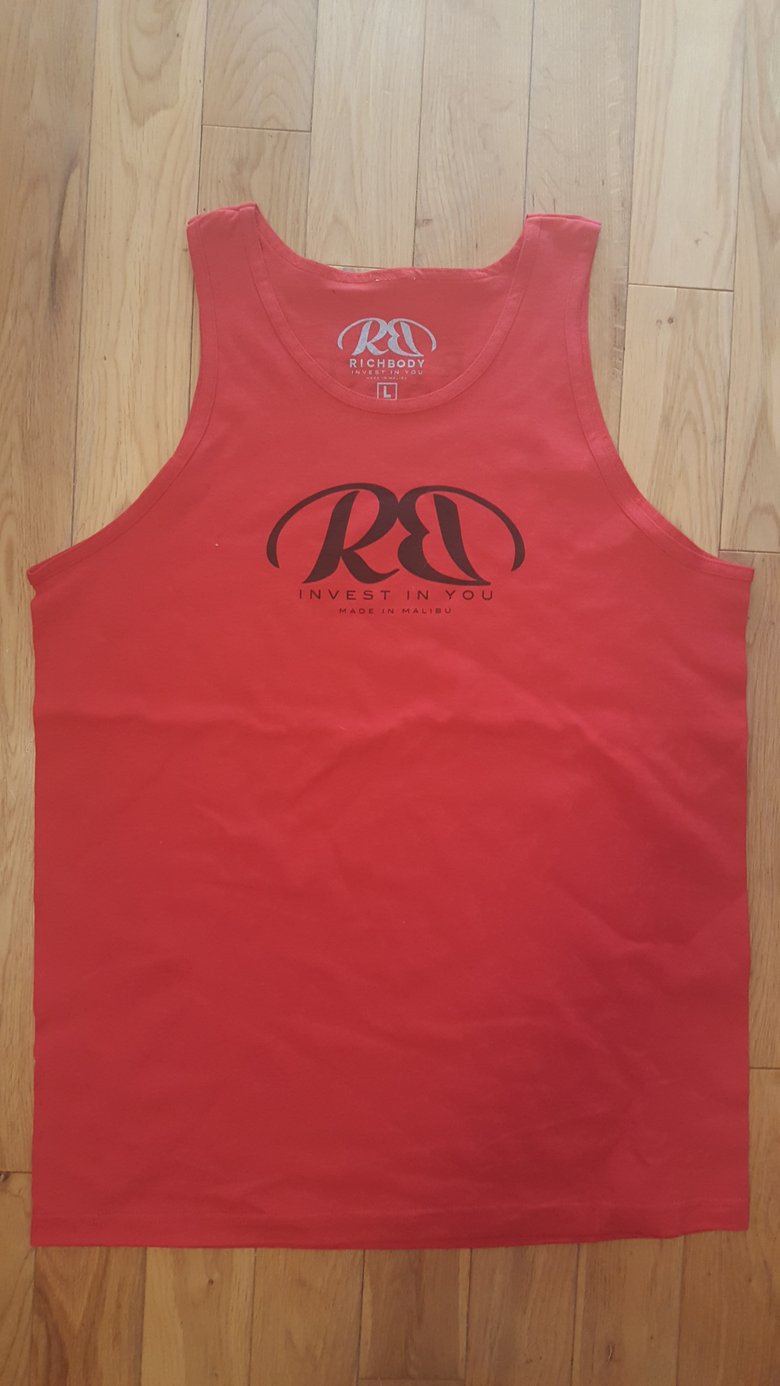 Image of richbody apparel men's red tank top