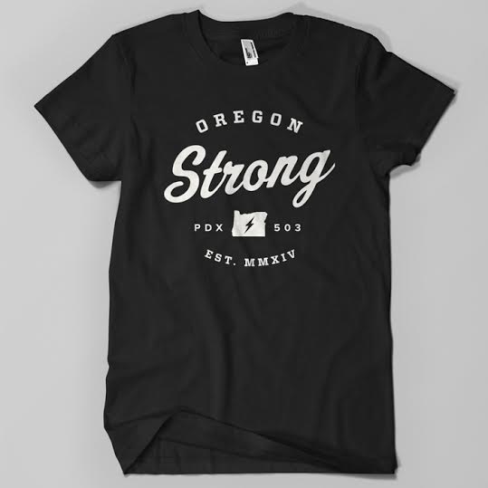 Image of Oregon Strong Script Logo Tee