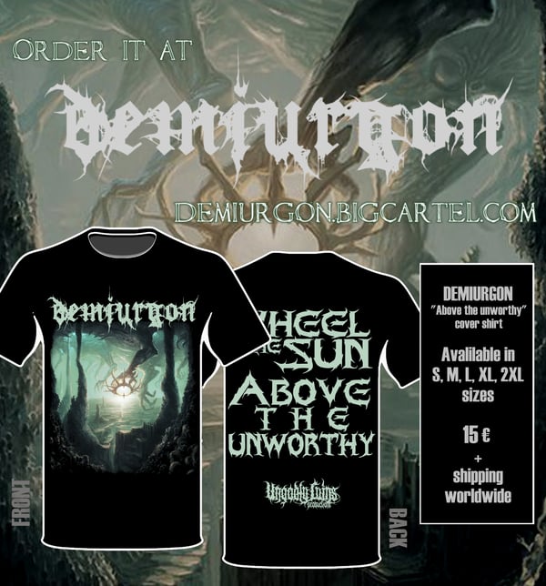 Image of Demiurgon "Above the Unworthy" COVER ARTWORK shirt /// OUT 31 MAY ///