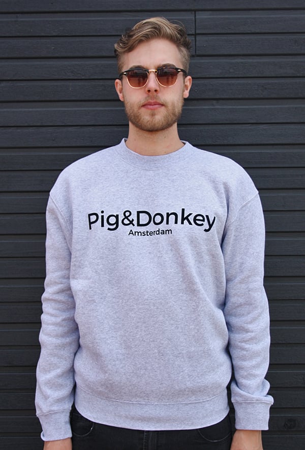 Image of Pig&Donkey Heren Trui Grijs
