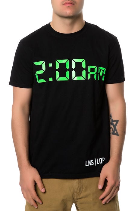 Image of LMS | LQR 2:00 AM Glow in the Dark Shirt - (Black/Neon Green)