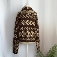 Image 3 of NOBO brown printed long sleeve turtleneck sweater