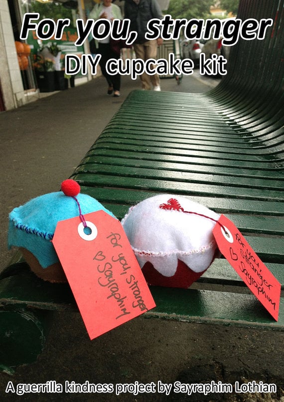 Image of Guerrilla Kindness cupcake kit - share a little Guerrilla Kindness with someone who needs it!