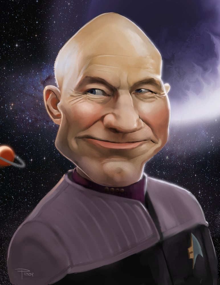 Image of Captain Jean-Luc Picard caricature