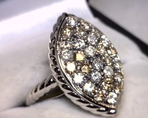 Image of 14K White Gold Diamond Ring 1.60CT