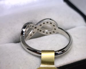 Image of 14K White Gold Diamond Infinity Ring