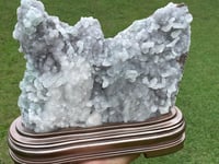 Image 8 of Druzy Quartz Crystal With Green Fluorite #452 