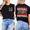 Football MOM t shirts (pick your school colors and player number 