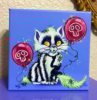 Acrylic Painting 6”x6” Original Art- Beetle Kitty