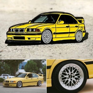 Image of KUWTB Kustoms E36 M3 Dakar Yellow by @E36.M345