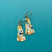 Image 2 of Retro Floral Vintage Tin Earrings