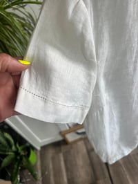 Image 3 of vintage linen crop shirt 