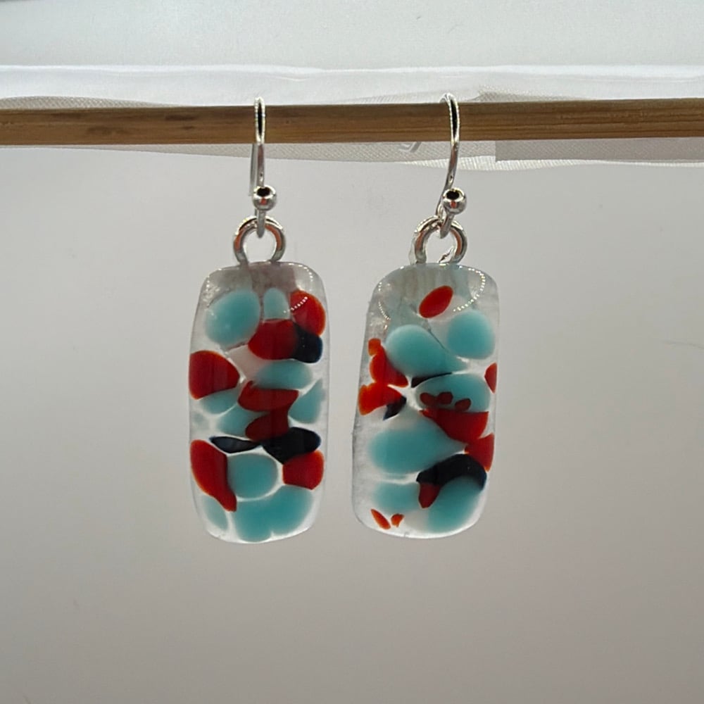 Image of KC Current teal drop earrings