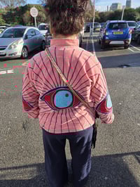 Image 3 of Wanderlust - Velvet evil eye protection jacket - Light pink 6- 14