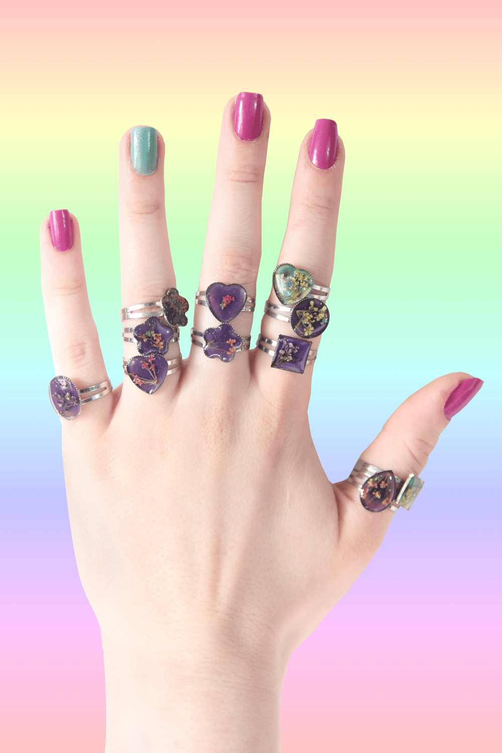 Image of SPACE FLOWER MOOD RING