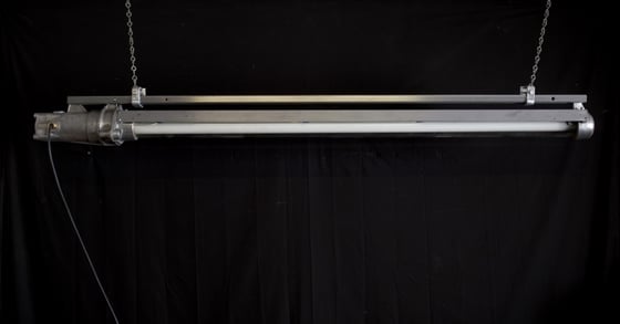 Image of Vintage Industrial Explosion Proof Light With Shade.