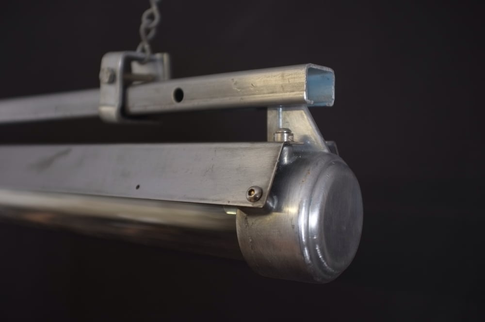 Image of Vintage Industrial Explosion Proof Light With Shade.