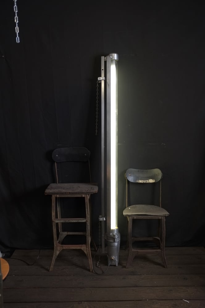 Image of Vintage Industrial Explosion Proof Light With Shade.