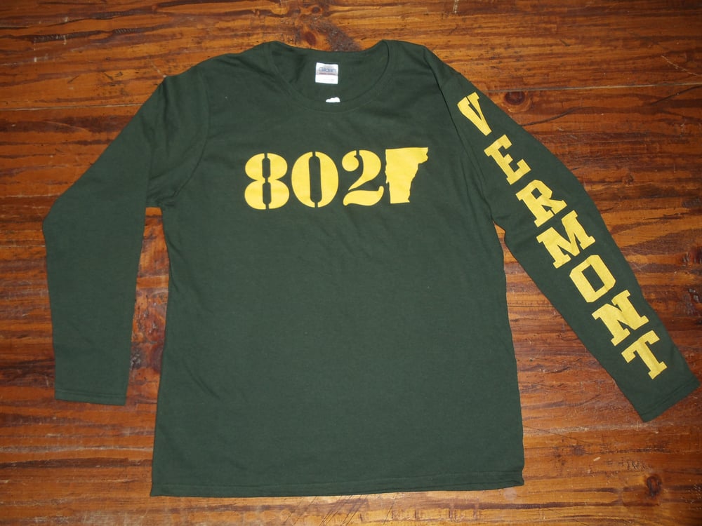 Image of 802 Vermont Long Sleeve Shirt - University of Vermont Burlington Shirt - Vermont Shirt