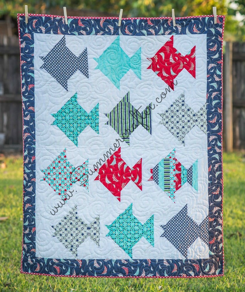 Image of Just Keep on Swimming - Quilt Pattern PDF download