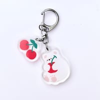 Image 2 of Cherry Baby (ft. Marshmallow) Acrylic Keychain