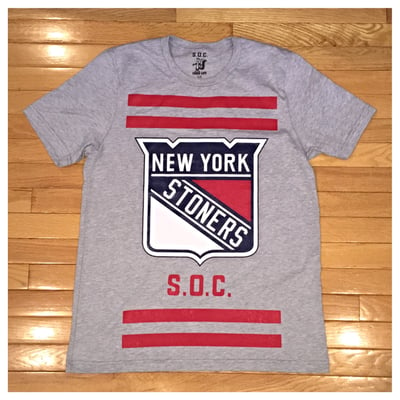 Image of Grey N.Y. "Stoners" Hockey tee