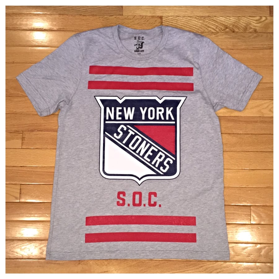 Image of Grey N.Y. "Stoners" Hockey tee