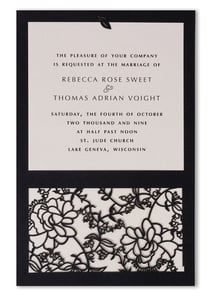 Image of Jessamay Rose Black invitations