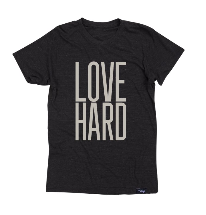 Image of Love Hard Tee (Tri-Black)