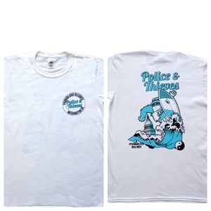 Image of POLICE & THIEVES TNC SURF DESIGN TRIBUTE -WHITE