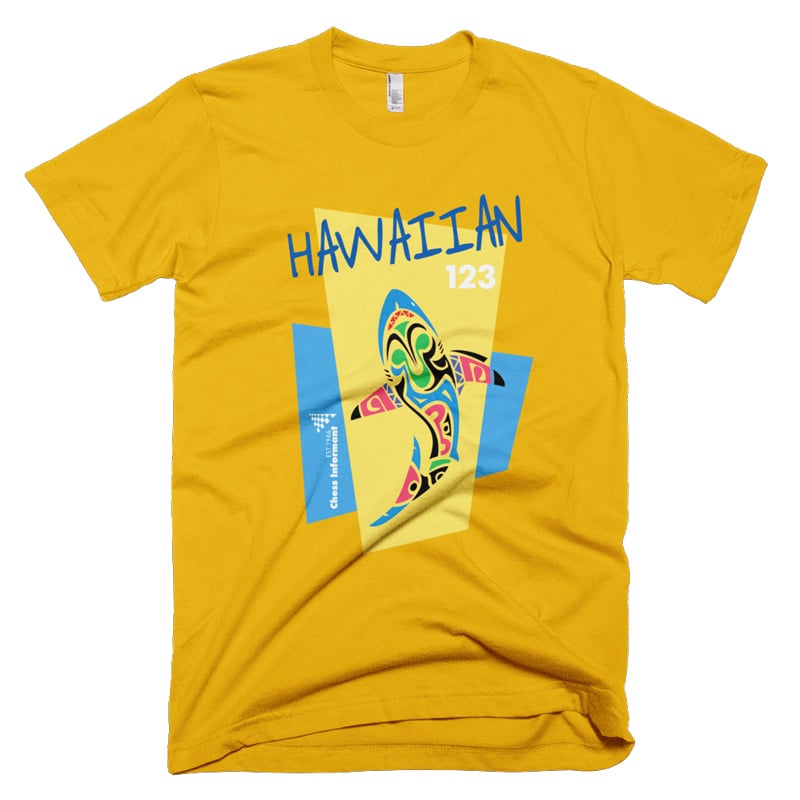 Image of T-SHIRT 123 HAWAIIAN: Gold