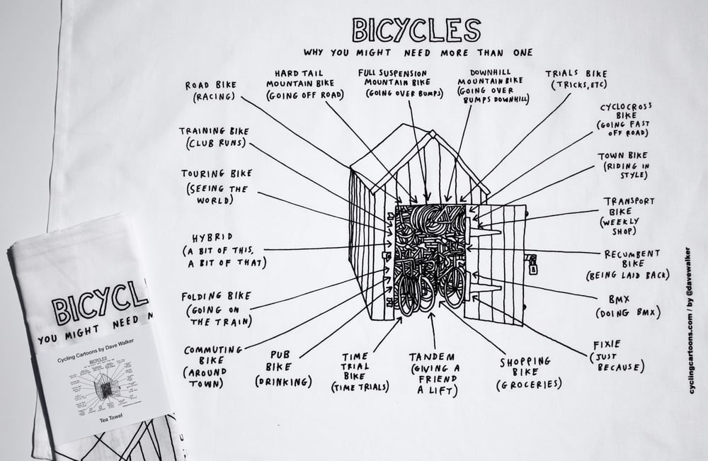 Image of 'Bicycles' Tea Towel