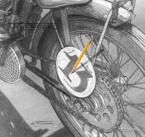 Image of "Brittney's '23 Board Track Racer" Signed & Numbered 24x24 Giclee' Print