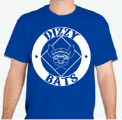 Image of Dizzy Bats Brooklyn Dodgers Royal Blue and White Tee