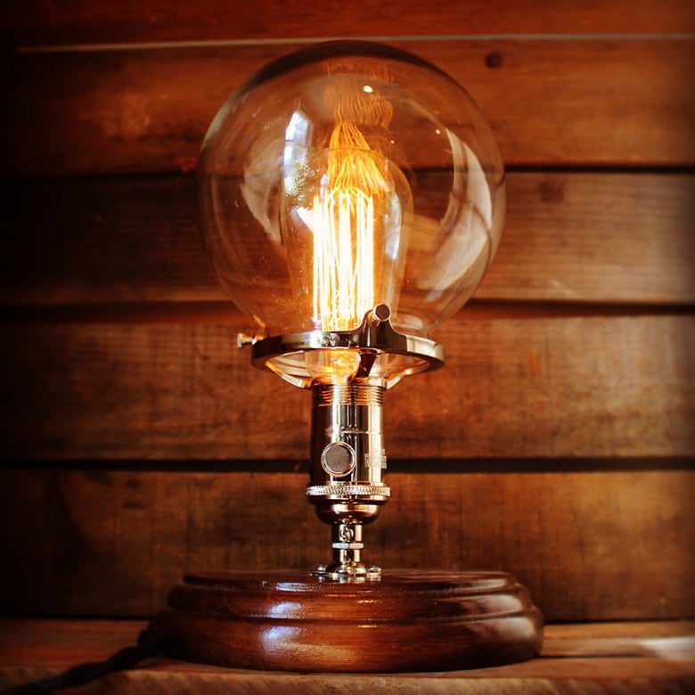 Image of Glass Globe Table Lamp