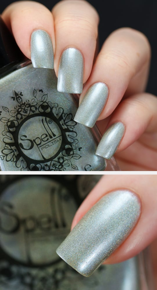 Image of ~Radiant Rabbit~ antique aqua holo nail polish "Charlie Loves Bella" Spell Polish!