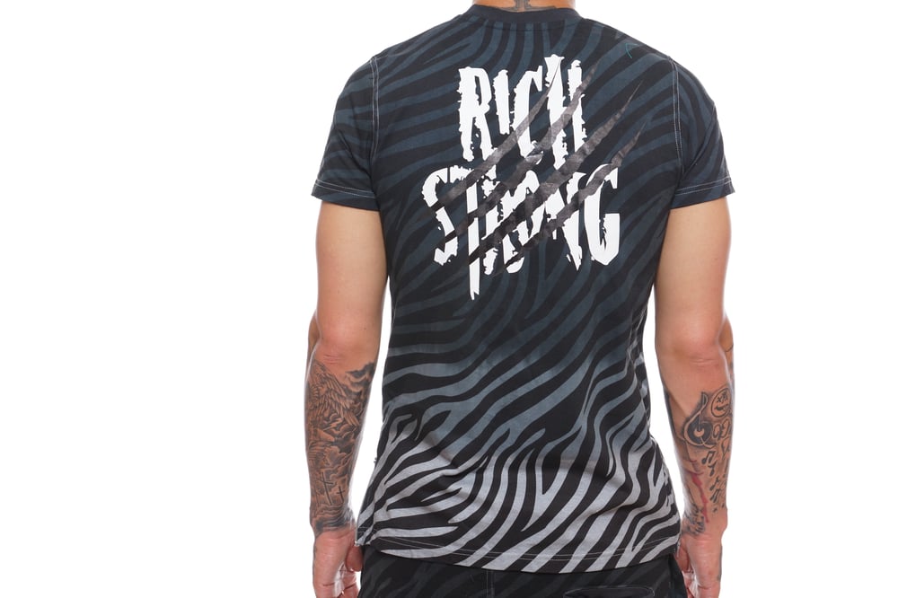 Image of RICH X 2STRONG Collab Tiger Tee (black&Grey)