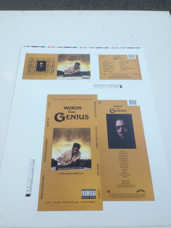 Image of GZA "Words From The Genius" Longbox/CD Printer´s Proof