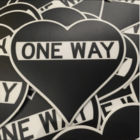 One Way Heart Sticker