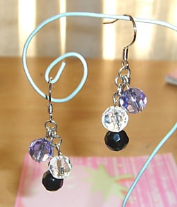 Image of HANDMADE Dangling Crystal Earrings