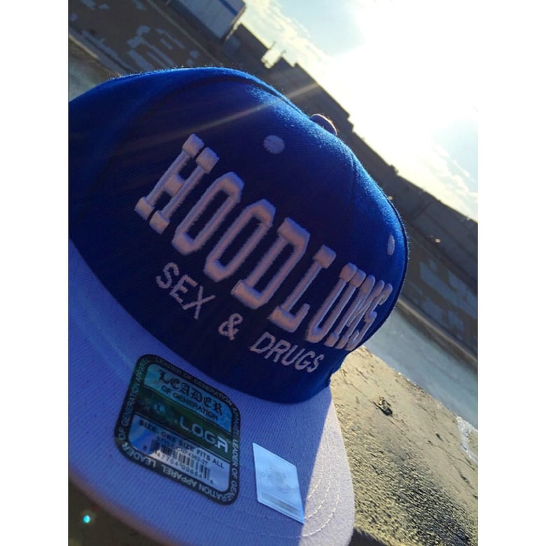 Image of Hoodlums Blue/white Snap-back