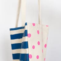 Image 2 of Stripes & Polka Dots Tote Bag